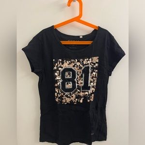 Guess Black and Champagne Sequence shirt
